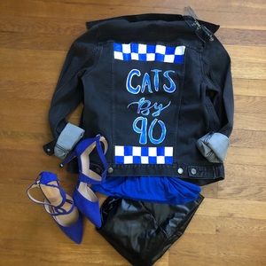 Handpainted denim jacket UK Wildcats